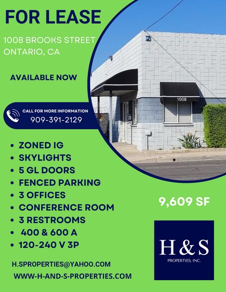 More Photos Of 1008 W Brooks St, Ontario Warehouse For Lease