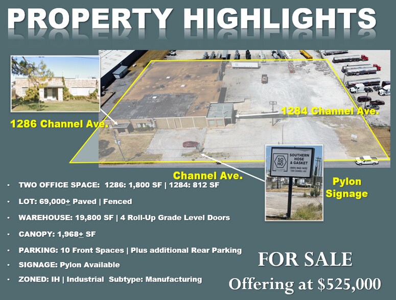 More Photos Of 1284-1286 Channel Ave, Memphis Warehouse For Sale