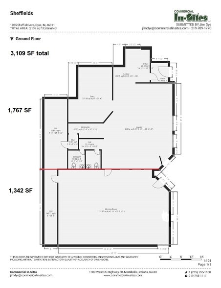 More Photos Of 1027 Sheffield Ave, Dyer Restaurant For Lease