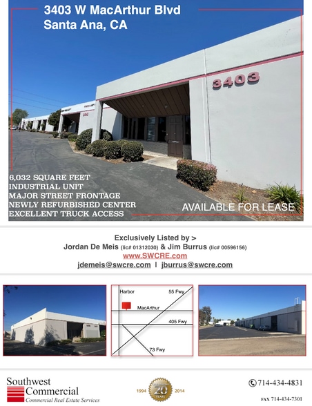 More Photos Of 3401-3419 W MacArthur Blvd, Santa Ana Warehouse For Lease