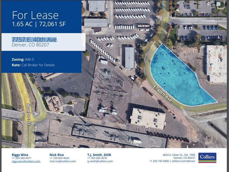 Primary Photo Of 7757 E 40th Ave, Denver Land For Lease