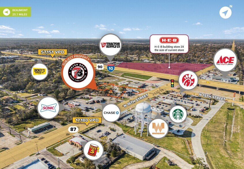 Primary Photo Of 3131 N 16th St, Orange Fast Food For Sale