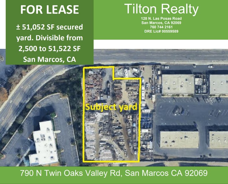 Primary Photo Of 790 N Twin Oaks Valley Rd, San Marcos Contractor Storage Yard For Lease