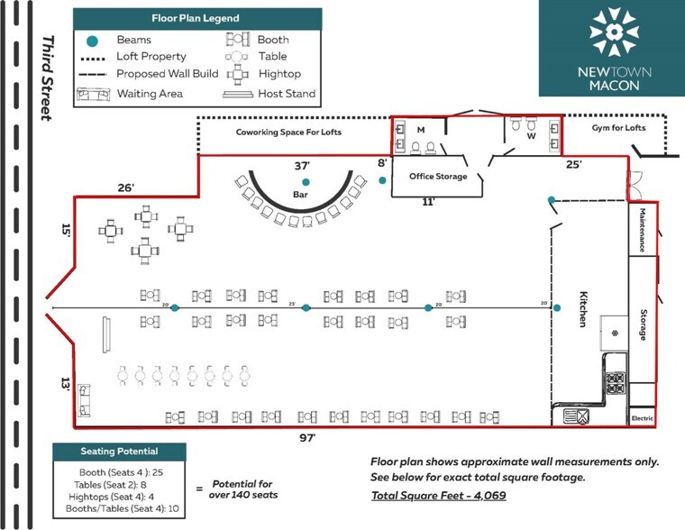 More Photos Of 418 3rd St, Macon-Bibb Restaurant For Lease