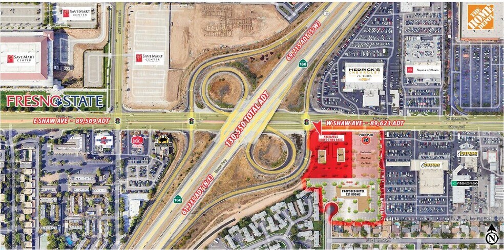 Primary Photo Of 982 W Shaw Ave, Clovis Land For Lease