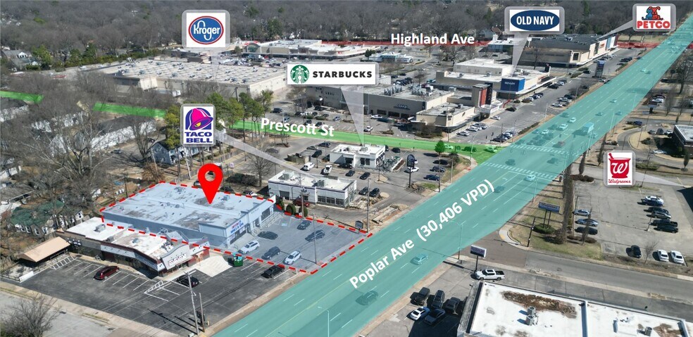 Primary Photo Of 3364 Poplar Ave, Memphis Office For Lease