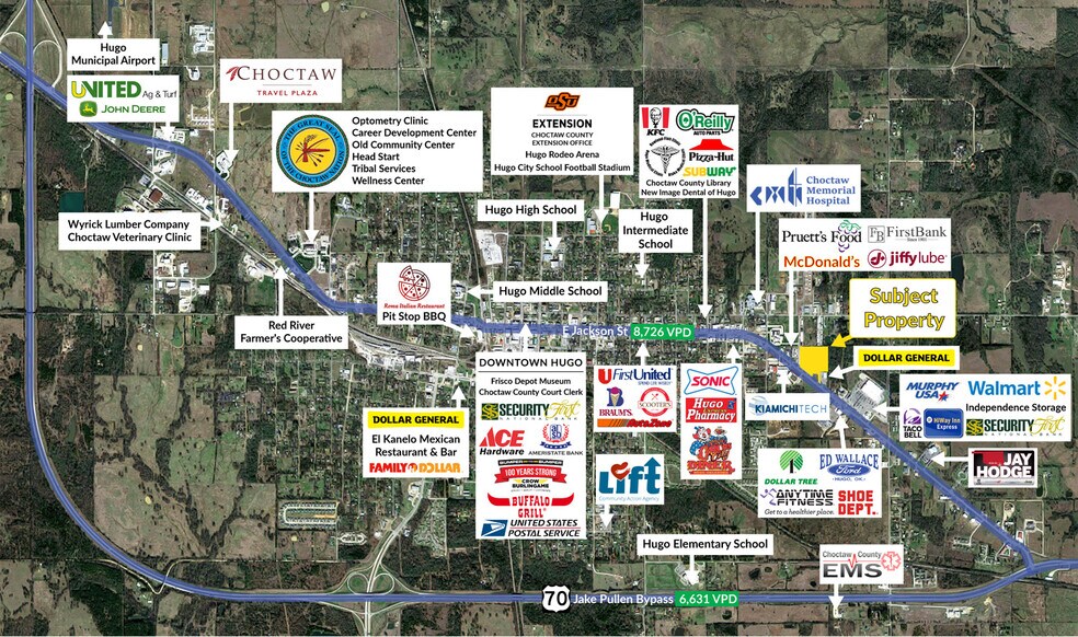 More Photos Of 1601-1623 E Jackson St, Hugo General Retail For Sale