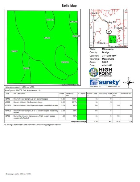 More Photos Of TBD Highway 57, Kasson Land For Sale