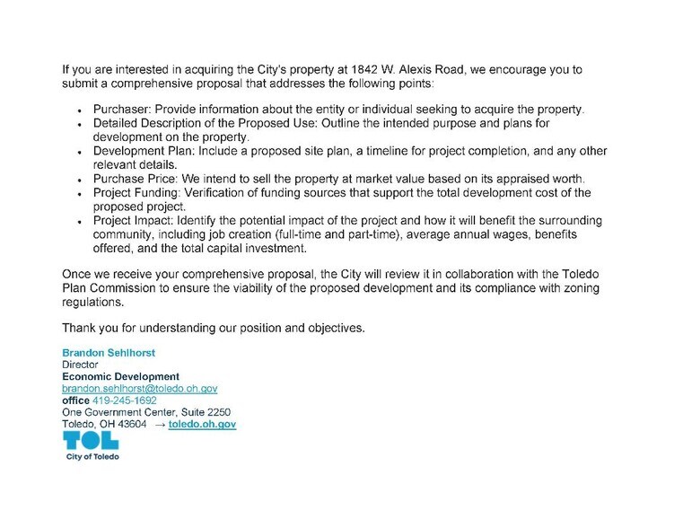 More Photos Of 1850 W Alexis Rd, Toledo Land For Sale