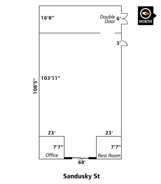 More Photos Of 213 N Sandusky St, Plymouth Freestanding For Lease