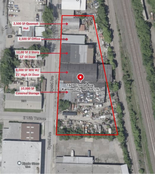 More Photos Of 1609 Crystal Ave, Kansas City Warehouse For Sale