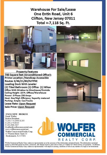 More Photos Of 1 Entin Rd, Clifton Manufacturing For Lease