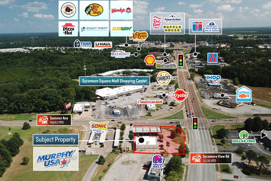 More Photos Of 5856-5880 Summer Ave, Memphis Service Station For Sale