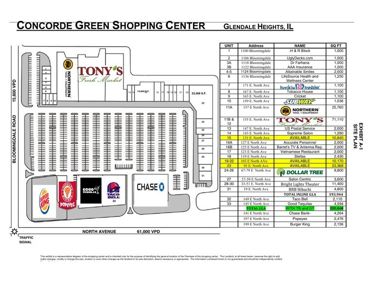 More Photos Of 19-171 E North Ave, Glendale Heights Unknown For Lease