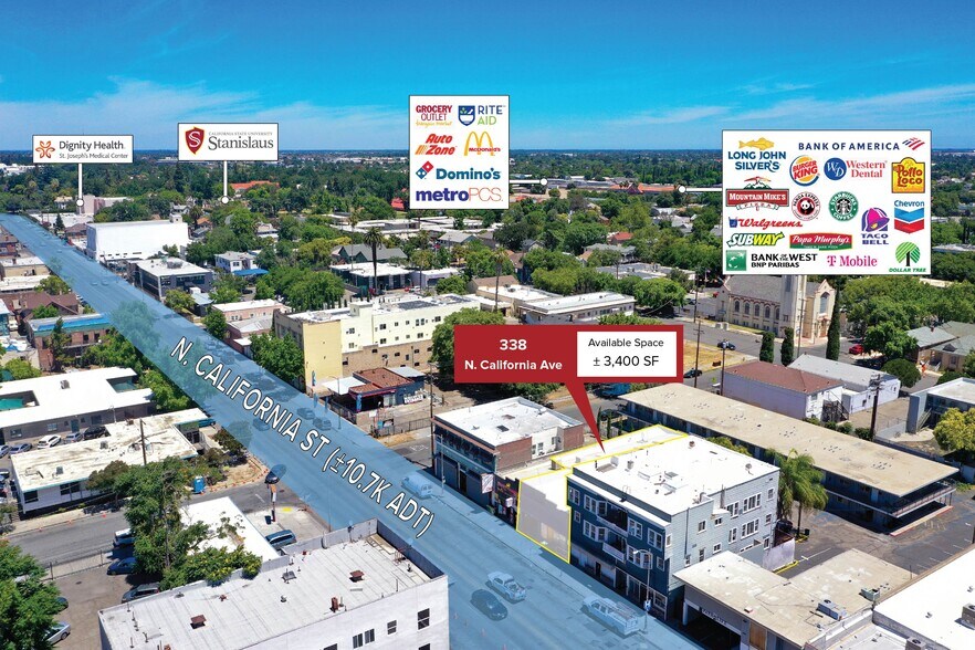 More Photos Of 338-340 N California St, Stockton Storefront Retail Office For Lease