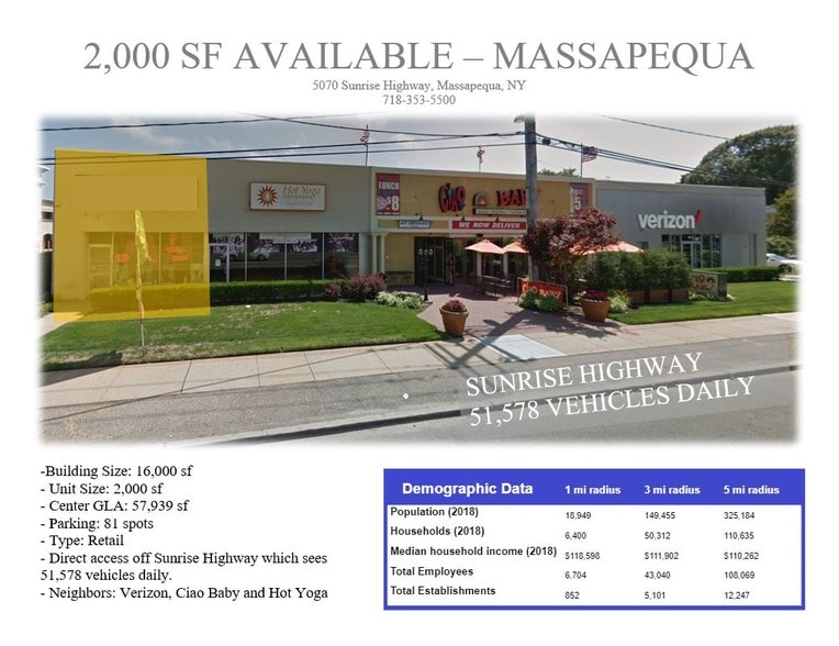 More Photos Of 5070 Sunrise Hwy, Massapequa Park Unknown For Lease