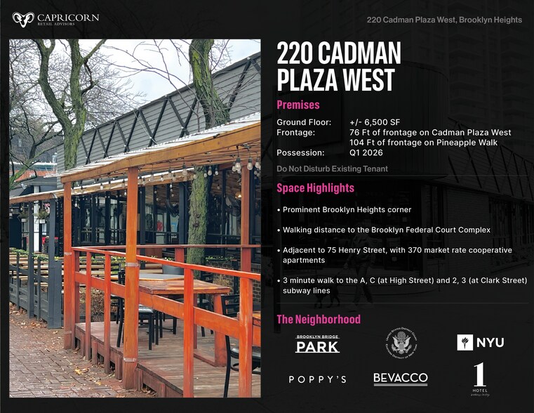 More Photos Of 220 Cadman Plz W, Brooklyn General Retail For Sale
