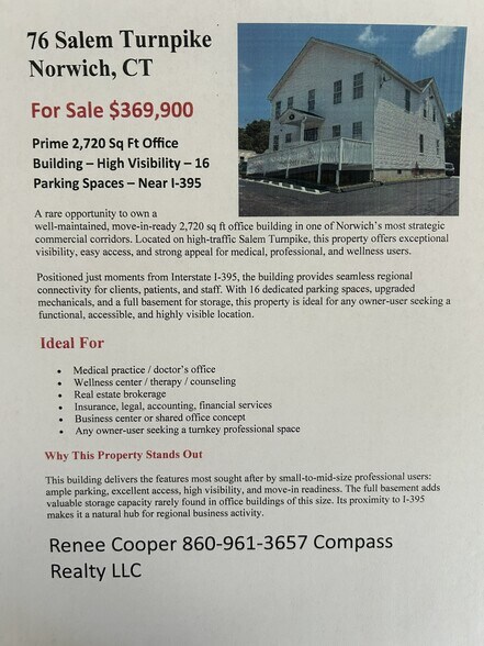 Primary Photo Of 76 Salem Tpke, Norwich Office For Sale