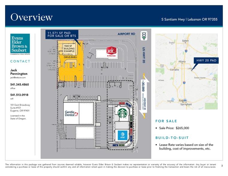 More Photos Of S Santiam Highway & Airport Road, Lebanon General Retail For Sale