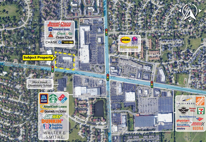 More Photos Of 130-156 E Army Trail Rd, Glendale Heights Storefront For Sale