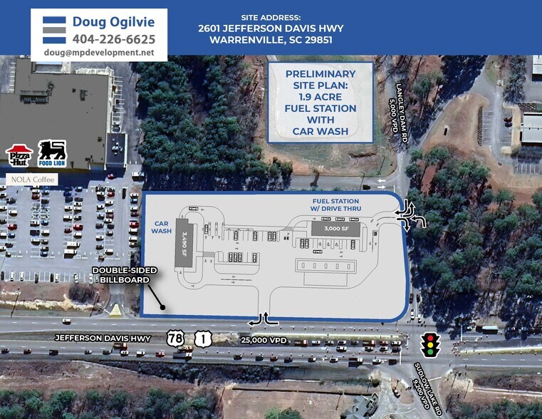 More Photos Of 2601 Jefferson Davis Hwy, Warrenville Land For Sale