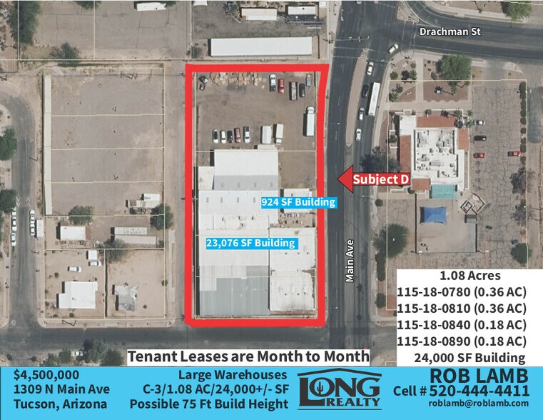More Photos Of 1309 N Main Ave, Tucson Warehouse For Sale