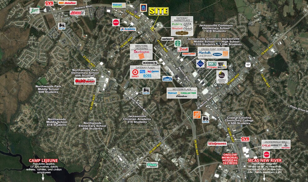 More Photos Of 3050-3100 Western Blvd, Jacksonville Land For Lease