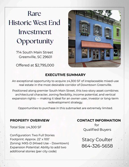 More Photos Of 714 S Main St, Greenville Storefront Retail Office For Sale