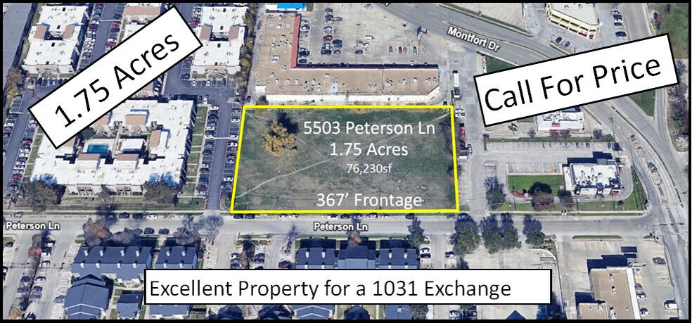 Primary Photo Of 5503 Peterson Ln, Dallas Land For Sale