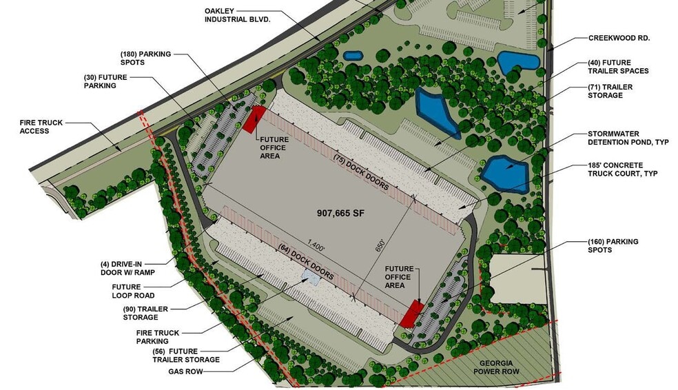 More Photos Of 1625 Oakley Industrial Blvd, Palmetto Distribution For Lease