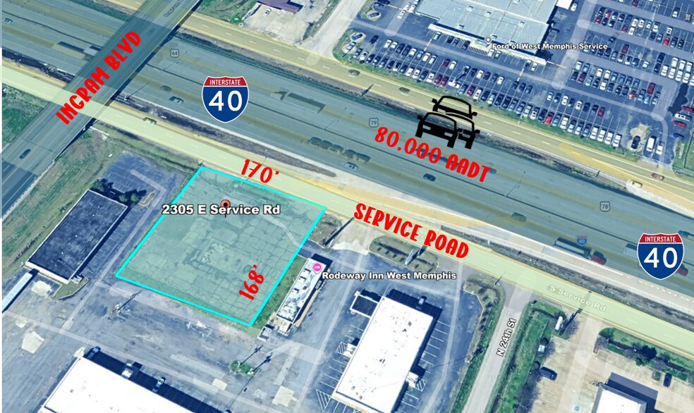 Primary Photo Of 2305 E Service Rd, West Memphis Land For Sale