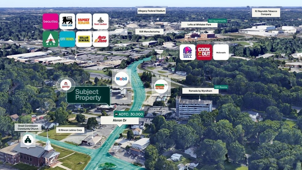 Primary Photo Of 538 Akron Dr, Winston-Salem Fast Food For Sale