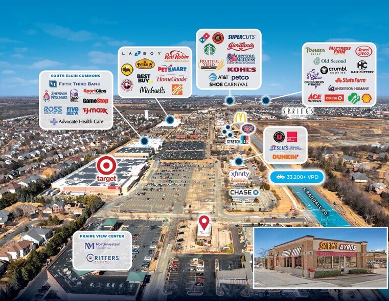 Primary Photo Of 554 Randall Rd, South Elgin Fast Food For Sale