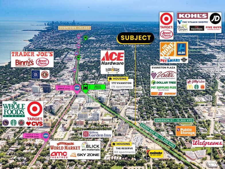 More Photos Of 1901 Green Bay Rd, Evanston General Retail For Sale