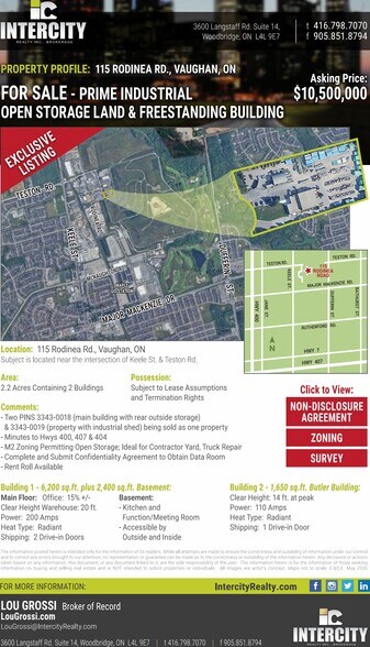 More Photos Of 115 Rodinea Rd, Vaughan Warehouse For Sale