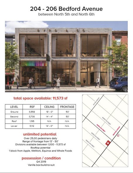 More Photos Of 204-206 Bedford Ave, Brooklyn Storefront For Lease