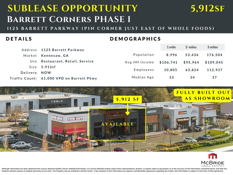 More Photos Of 1125 Ernest W Barrett Pky, Kennesaw General Retail For Lease
