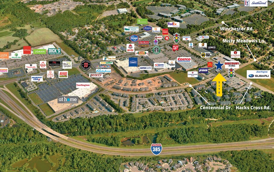 3821 Hacks Cross Rd, Memphis, TN 38125 Retail For Lease