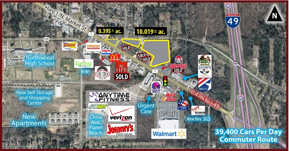 Primary Photo Of Hwy 1 @ Old Mooringsport, Shreveport Land For Sale