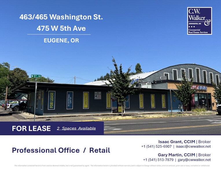 Primary Photo Of 475 W 5th Ave, Eugene Storefront Retail Office For Lease