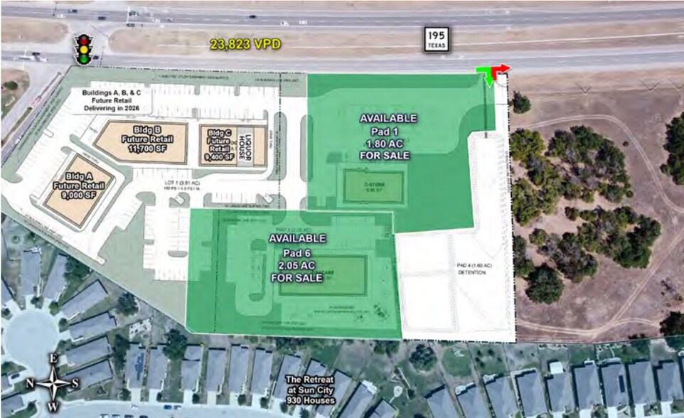 More Photos Of TX-195 & Sun City Blvd, Georgetown Land For Sale