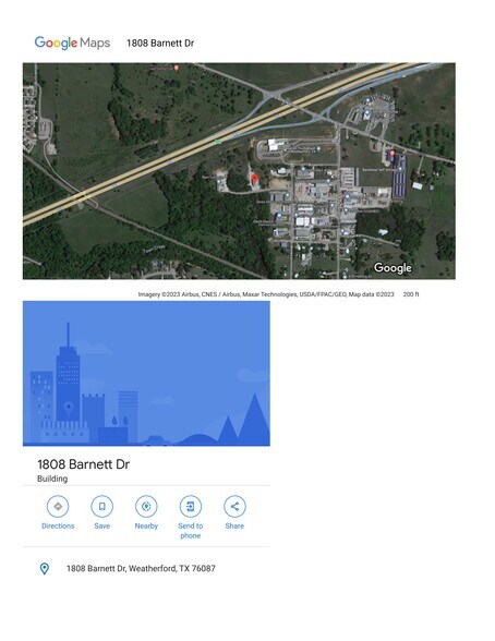 More Photos Of 1808 Barnett Dr, Weatherford Warehouse For Lease