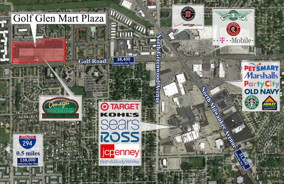 More Photos Of 9000-9196 W Golf Rd, Niles Storefront For Lease