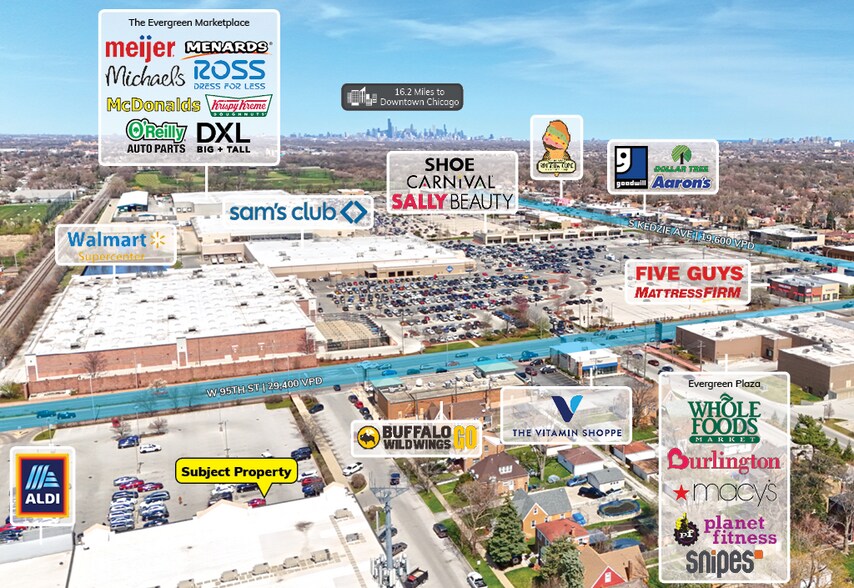 More Photos Of 2525-2535 W 95th St, Evergreen Park General Retail For Sale