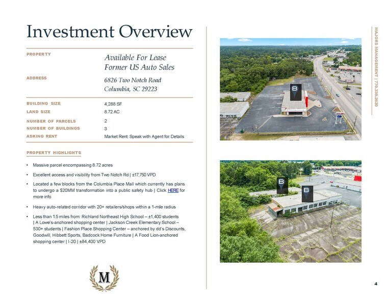 More Photos Of 6826 Two Notch Rd, Columbia Freestanding For Lease