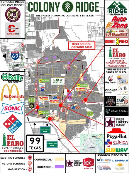 More Photos Of Commercial Corner- San Marcos & San Felipe, Cleveland Land For Sale