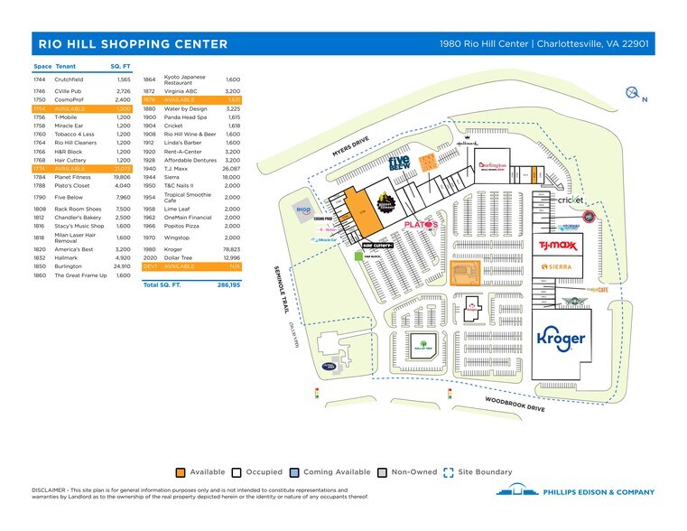 More Photos Of 1980 Rio Hill Ctr, Charlottesville General Retail For Lease