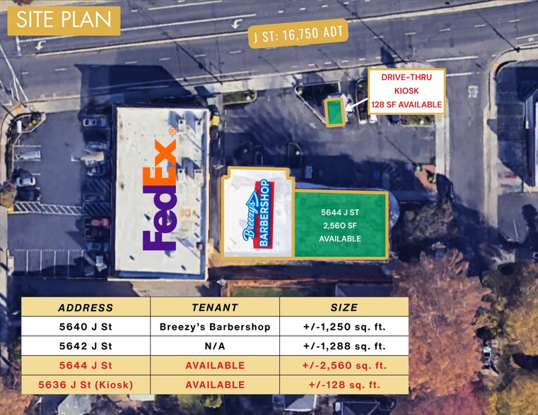 More Photos Of 5640-5644 J St, Sacramento Storefront Retail Office For Lease