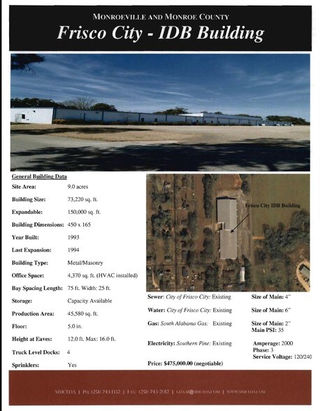 More Photos Of 115 Medline Dr, Frisco City Manufacturing For Sale