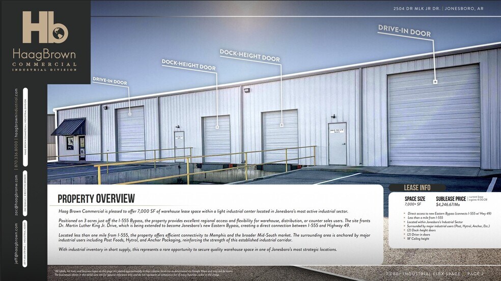 More Photos Of 2504 Commerce, Jonesboro Industrial For Lease